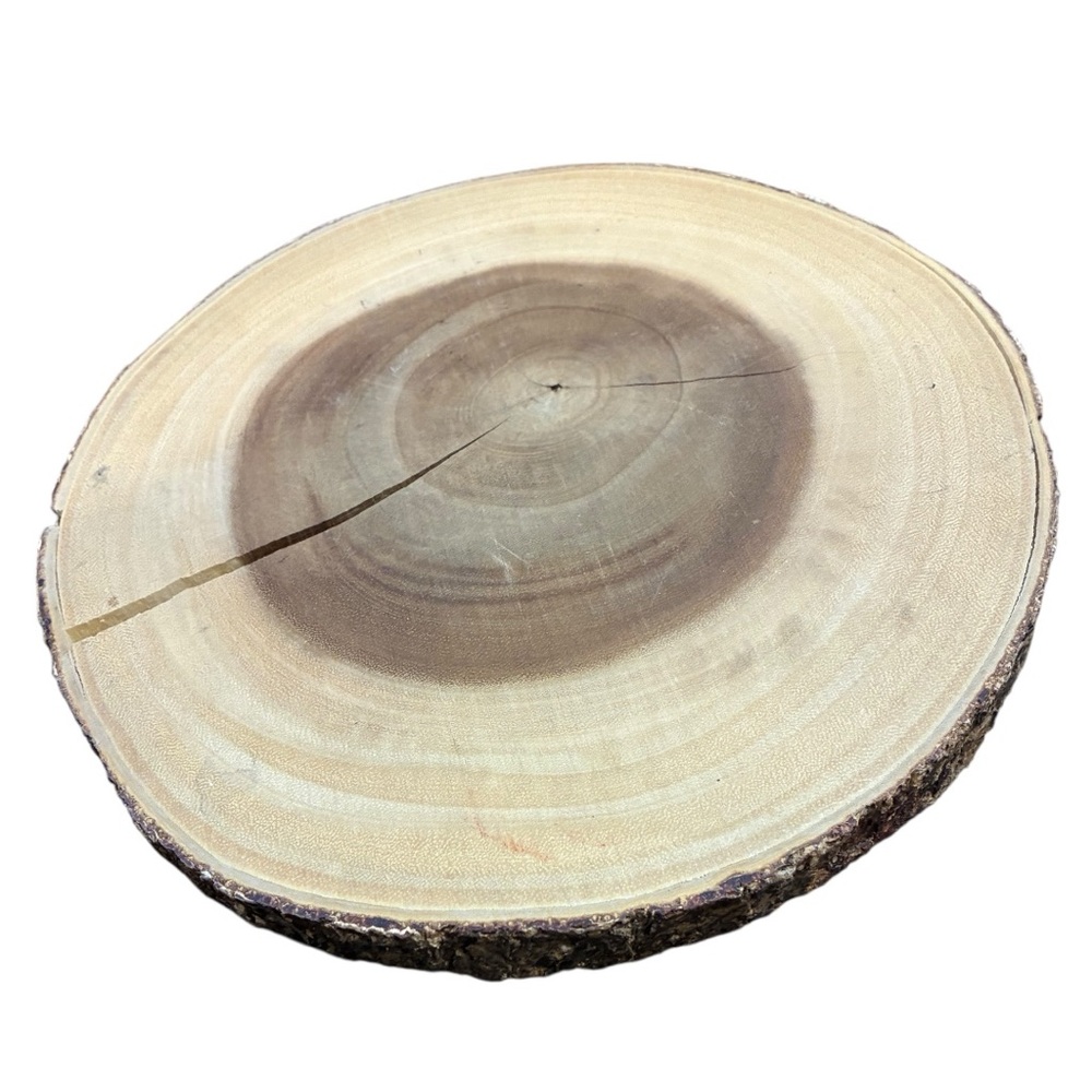 Lipper International Tree Bark Footed Server Cutting Board Platter 13X2